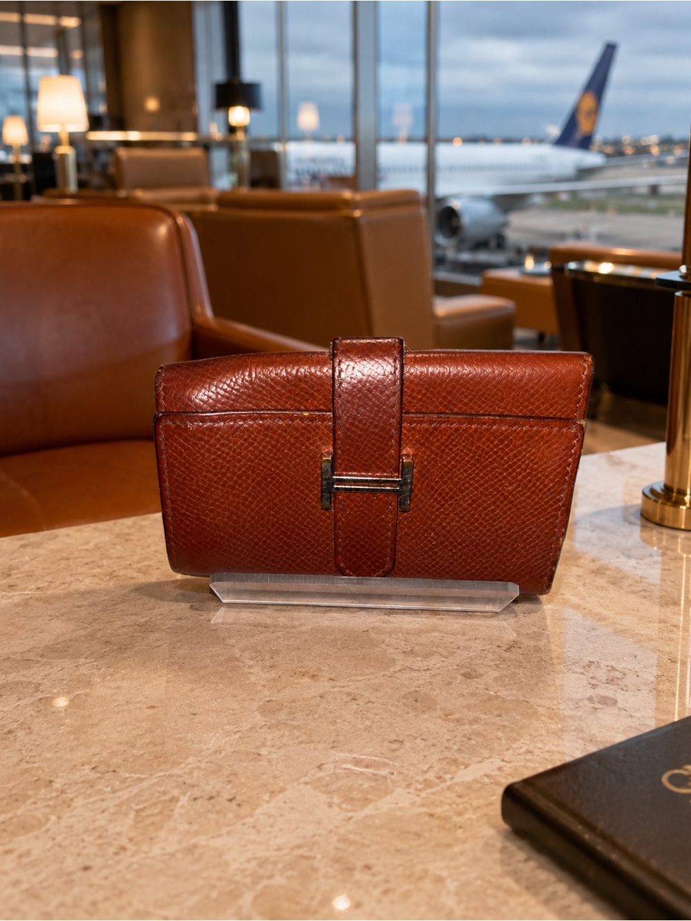 Hermès Bearn 3-Key Holder – Epsom Leather – Casaque Brown – Made in France - Picture 3 of 14
